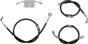 La Choppers Sort Flettet Bremse Slange Kit Med Abs