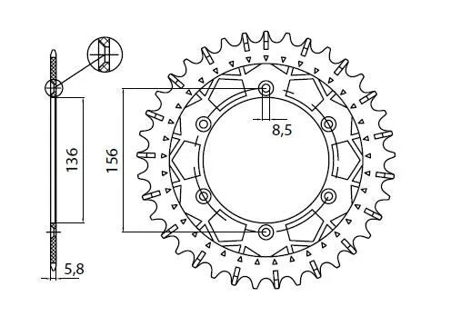 Sunstar Works Z Steel Rear Sprocket