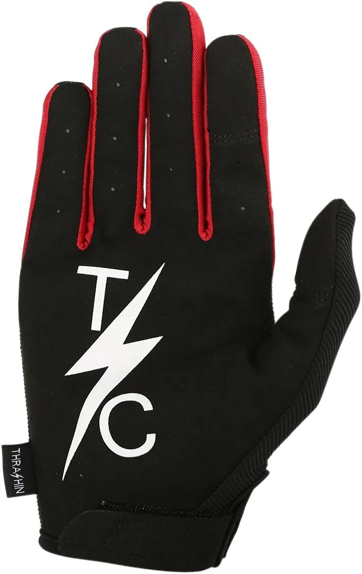 Thrashin Supply Co. Stealth Gloves - Black/Red
