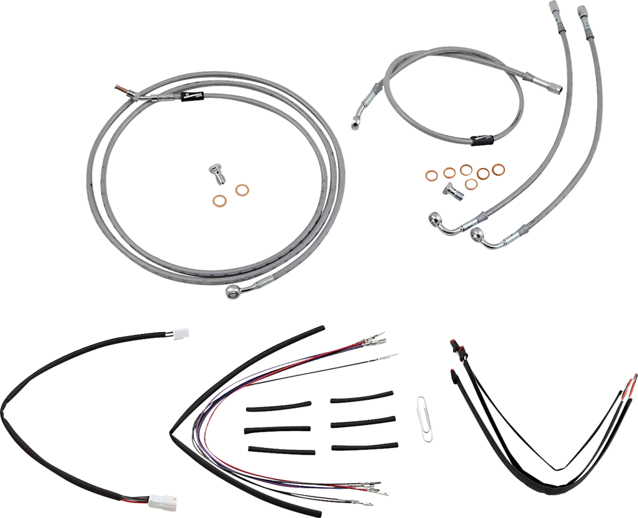 BURLY BRAND Complete Handlebar Cable/Brake Line Kit for Ape