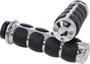 Kuryakyn Iso Grips - 1" Handlebar, Black/chrome