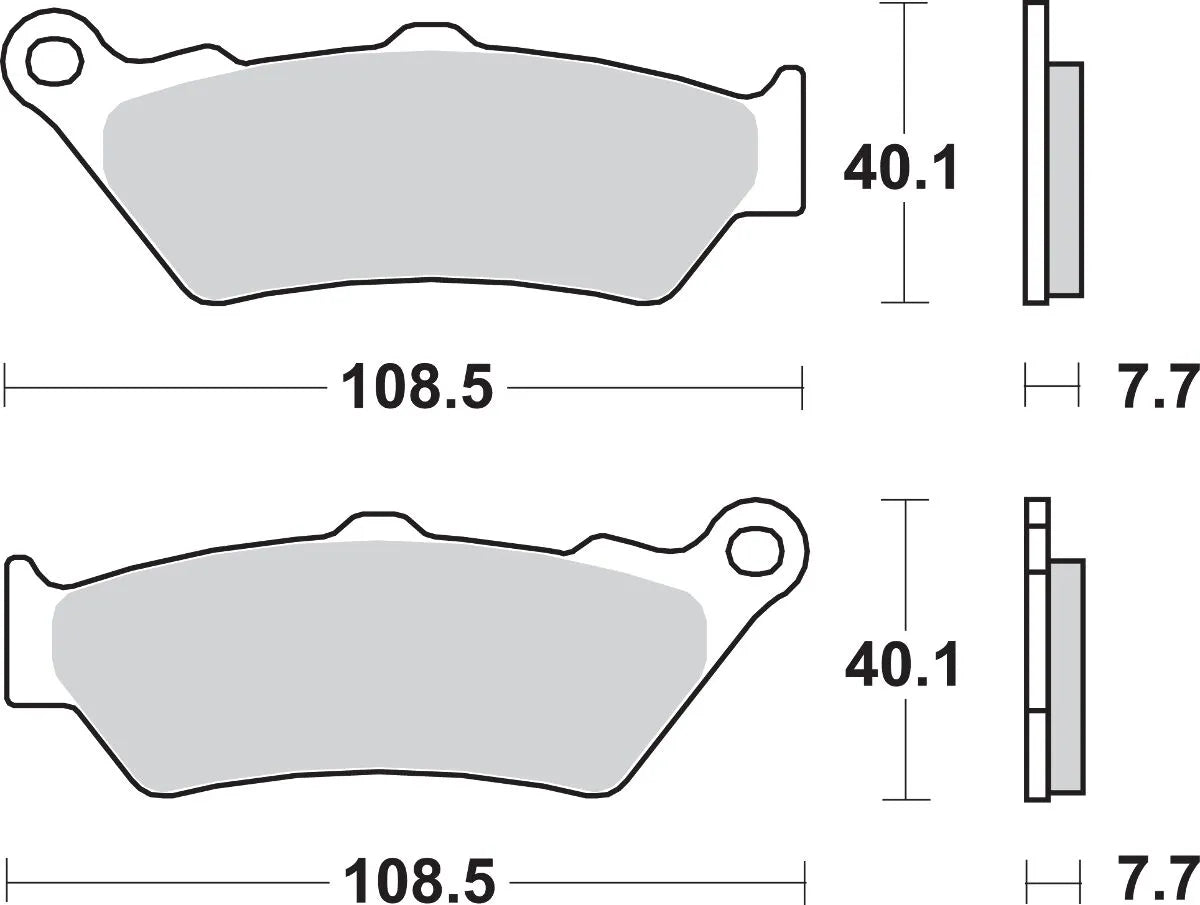Sbs Hf Street Ceramic Organic Brake Pads - Front & Rear