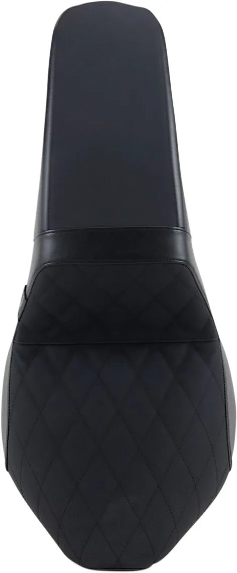 Le Pera Kickflip Seat - Black Vinyl - For Harley Davidson