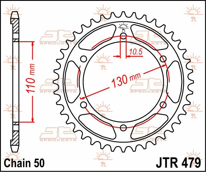 Jt Sprockets Steel Rear Sprocket - 530, 38t