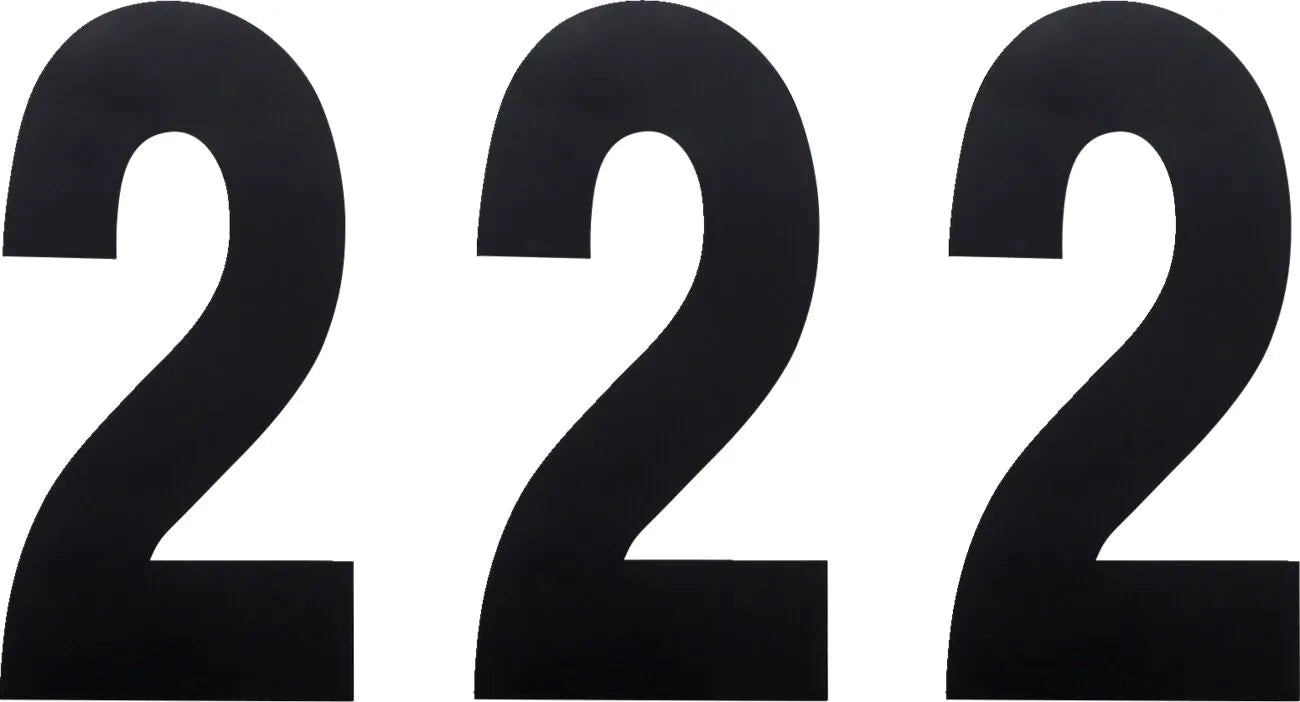 Factory Effex Standard Number Plate Graphics - Black 6"