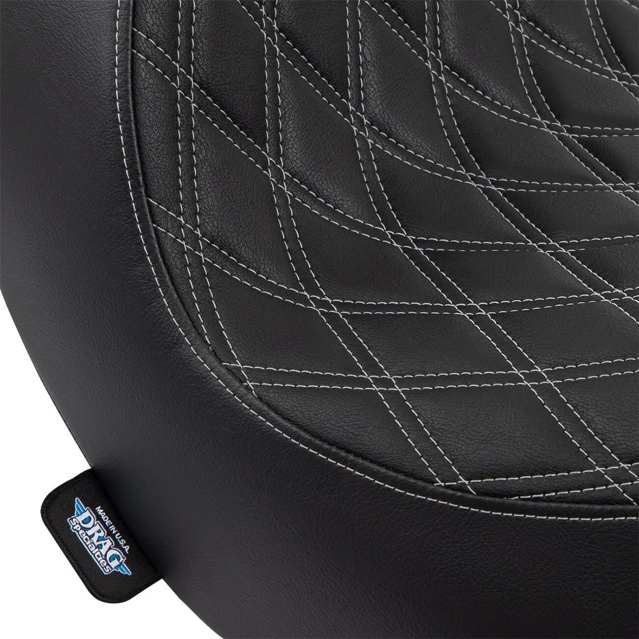 Drag Specialties Solo Seat - Black Vinyl - For Harley Davidson