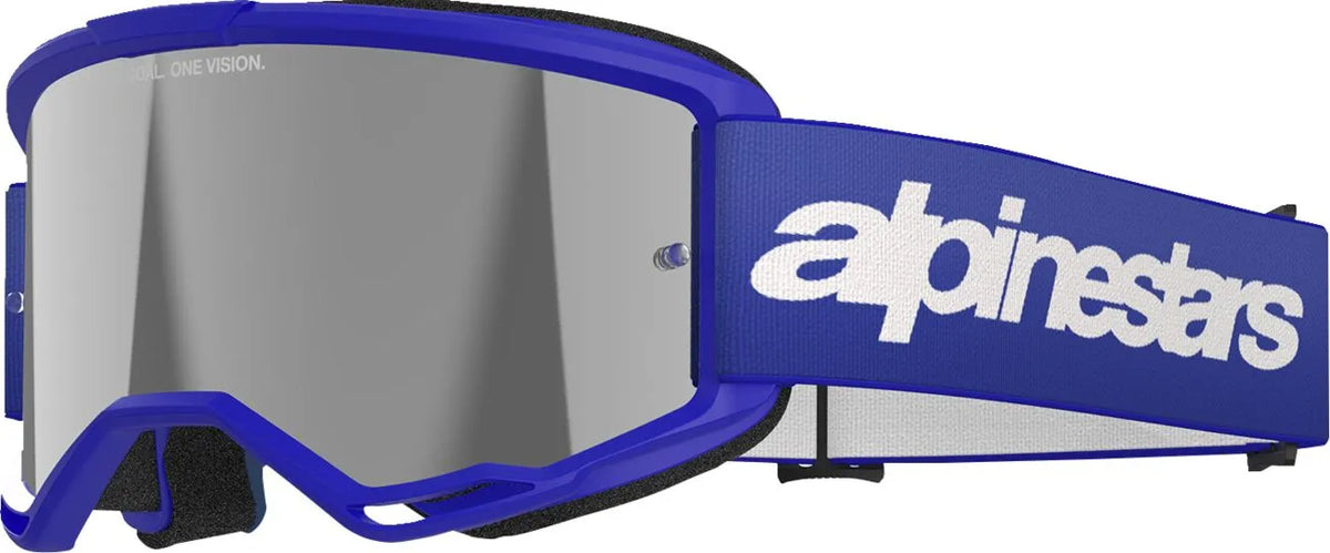 Alpinestars Vision 3 Wordmark Goggles Blue Mirror-Silver