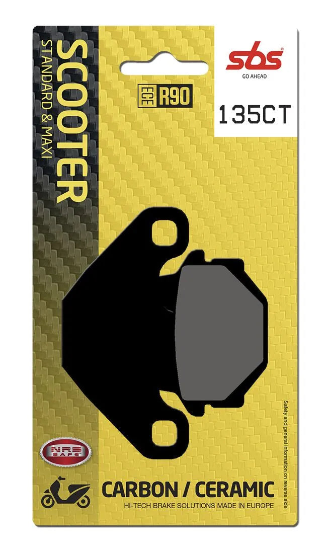 Sbs Ct Scooter Carbon Tech Organic Brake Pads Set - Front & Rear
