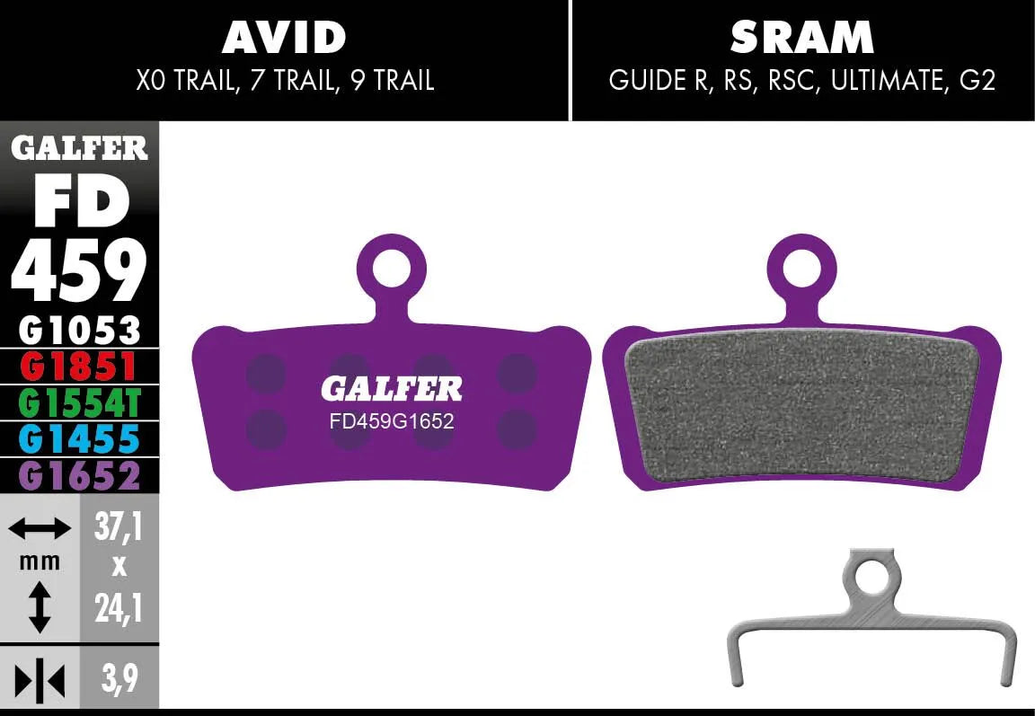 Galfer G1652 E-Bike Brake Pads for Avid Trail / SRAM Guide