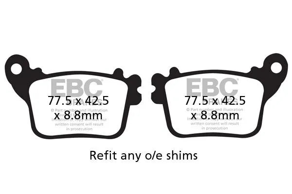 Ebc Vee Semi-sintered Brake Pads - Rear