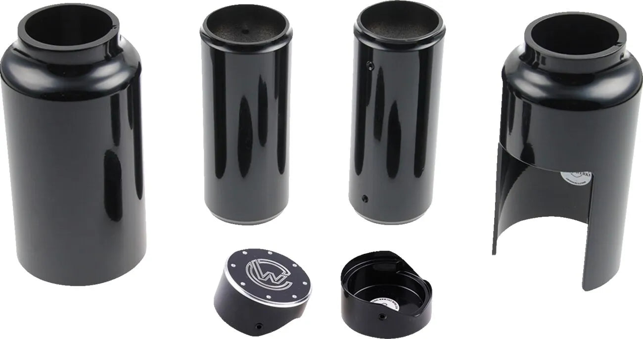 Cult Werk Fork Covers In Black For Harley-davidson