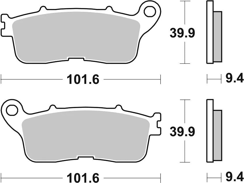 Sbs Ls Street Excel Sinterede Bag Bremseklodser - Bag