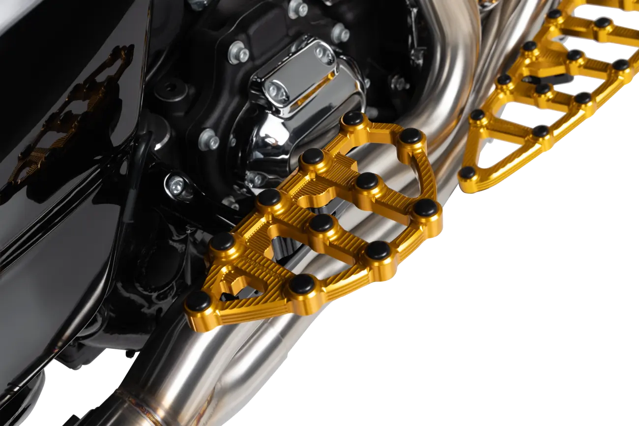 Arlen Ness Mx Billet Floorboards - Gold