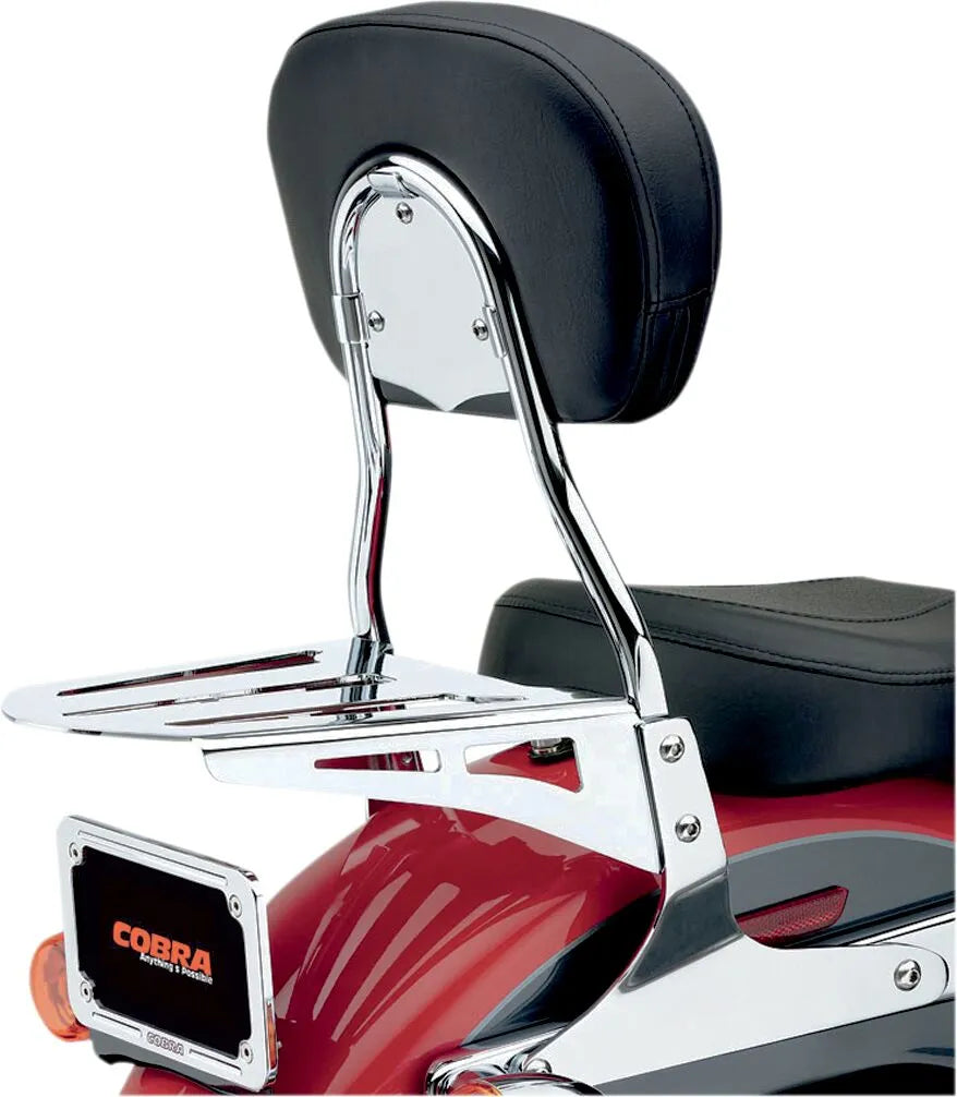 Cobra Round Sissy Bar - Chrome Finish