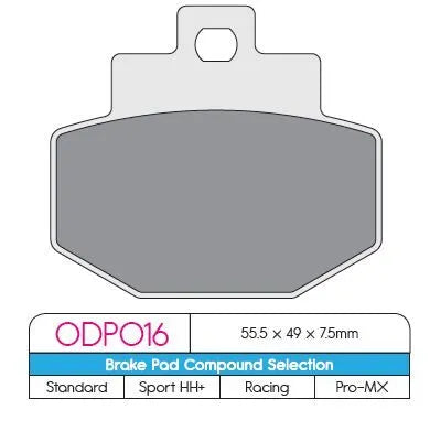 Dp Brakes Odp Organic Brake Pads - All-around Use
