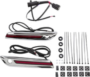 Ciro Led Saddlebag Hinge Covers - Chrome