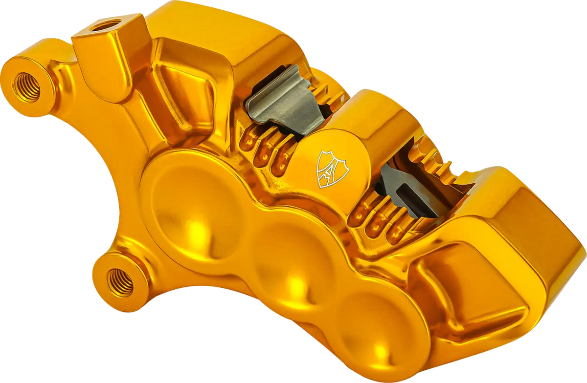 Arlen Ness Monoblock Left Gold Brake Caliper for 14" Rotors