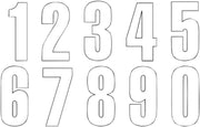 Blackbird Racing Number Plate Graphic - White 8 (3-pack)