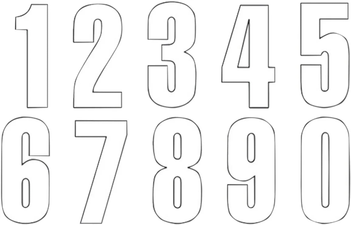 Blackbird Racing Number Plate Graphic 3-pack
