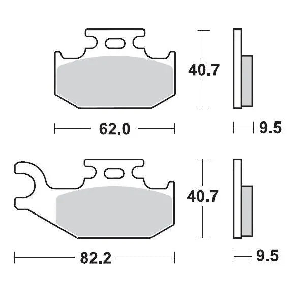 Moto-master Racing Bremseklodser Atv Sintrede Metal - Foran
