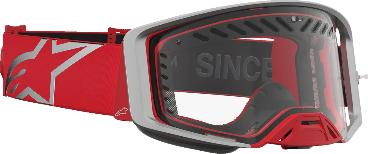 Alpinestars Supertech Dura Air Fluid Goggle Red/Silver/Clear