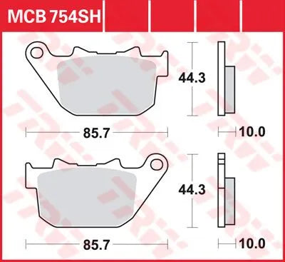 Trw Sh Series Sintered Rear Brake Pads - Rear