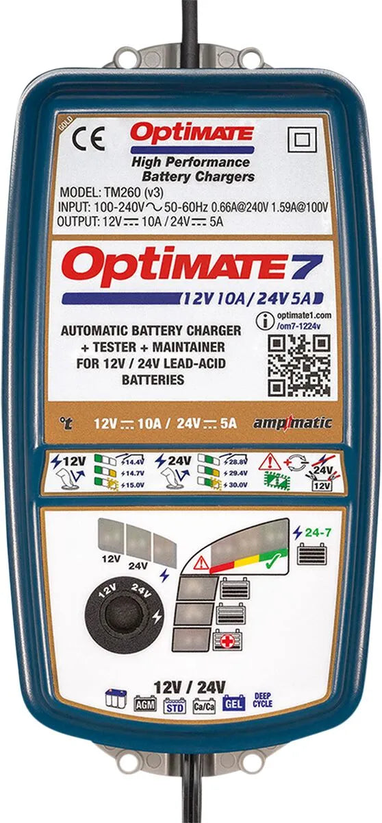 Tecmate Optimate 7 12v/24v Battery Charger
