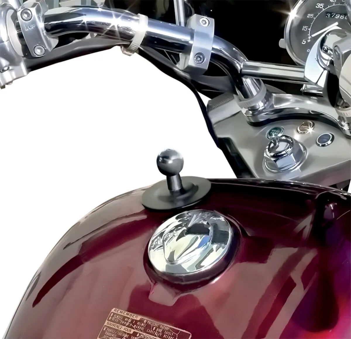 Ram Mounts Universal Ball Mount For Motorcycle Mirrors