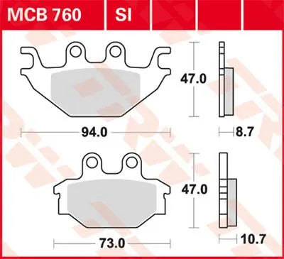 Trw Si Series Sintered Off-road Brake Pads Set - Front & Rear