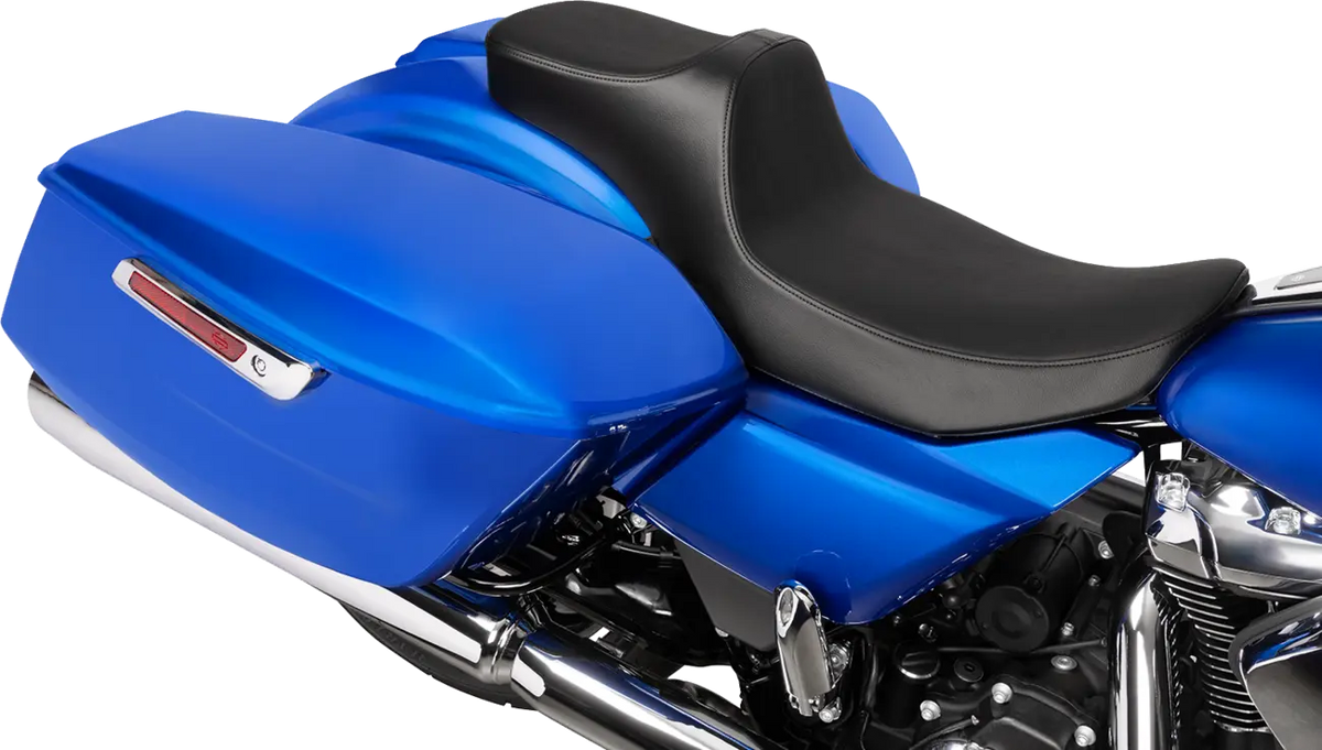 Drag Specialties Predator III 2-Up Seat - Smooth - Black - 4705A