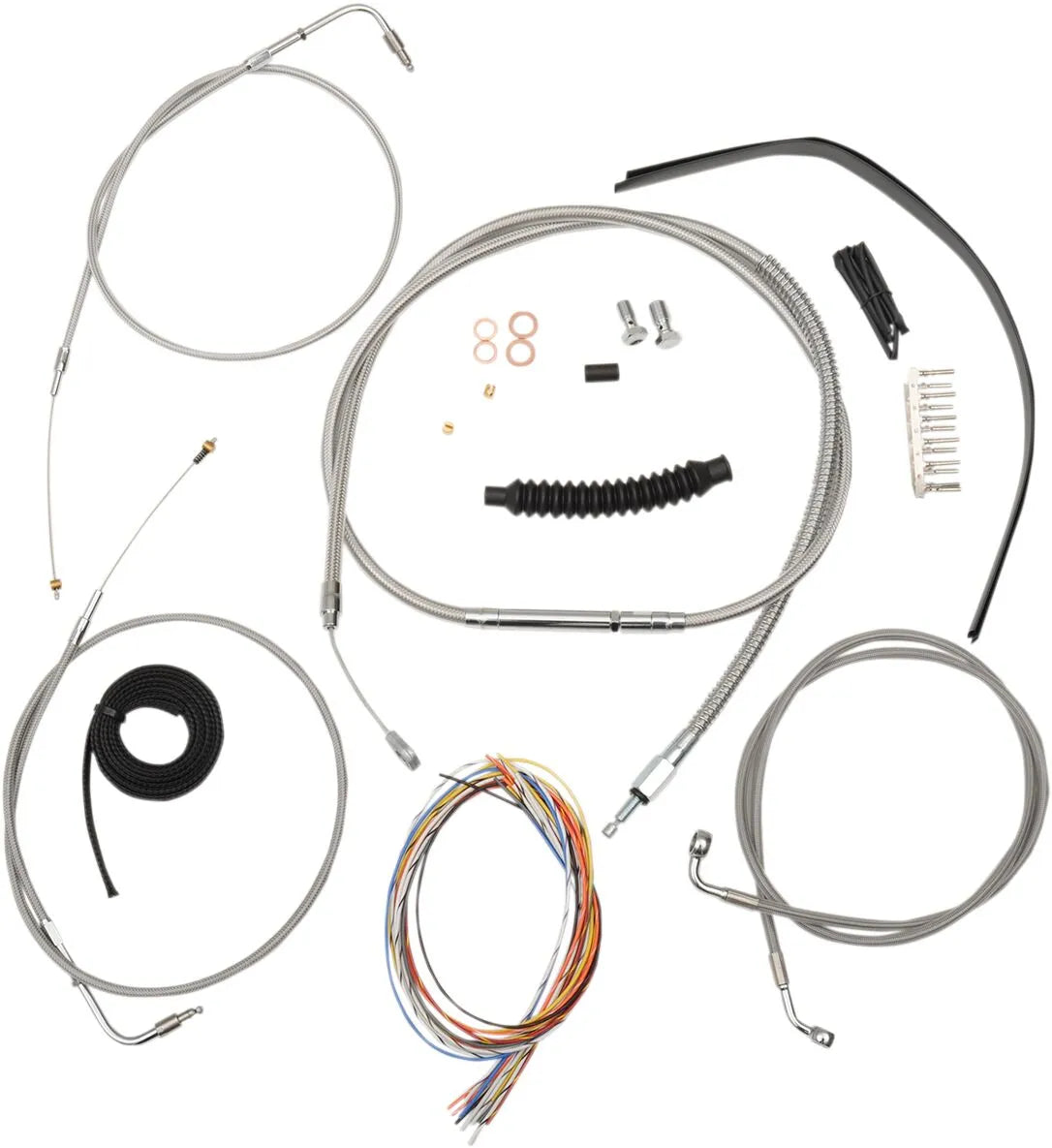 La Choppers Stainless Braided Cable Kit 12-14" Sportster XL 96-03