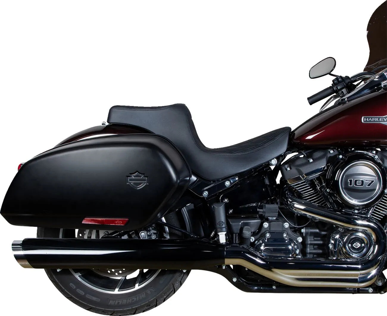 2-Up Drag Specialties Predator Iii Seat - For Harley Davidson