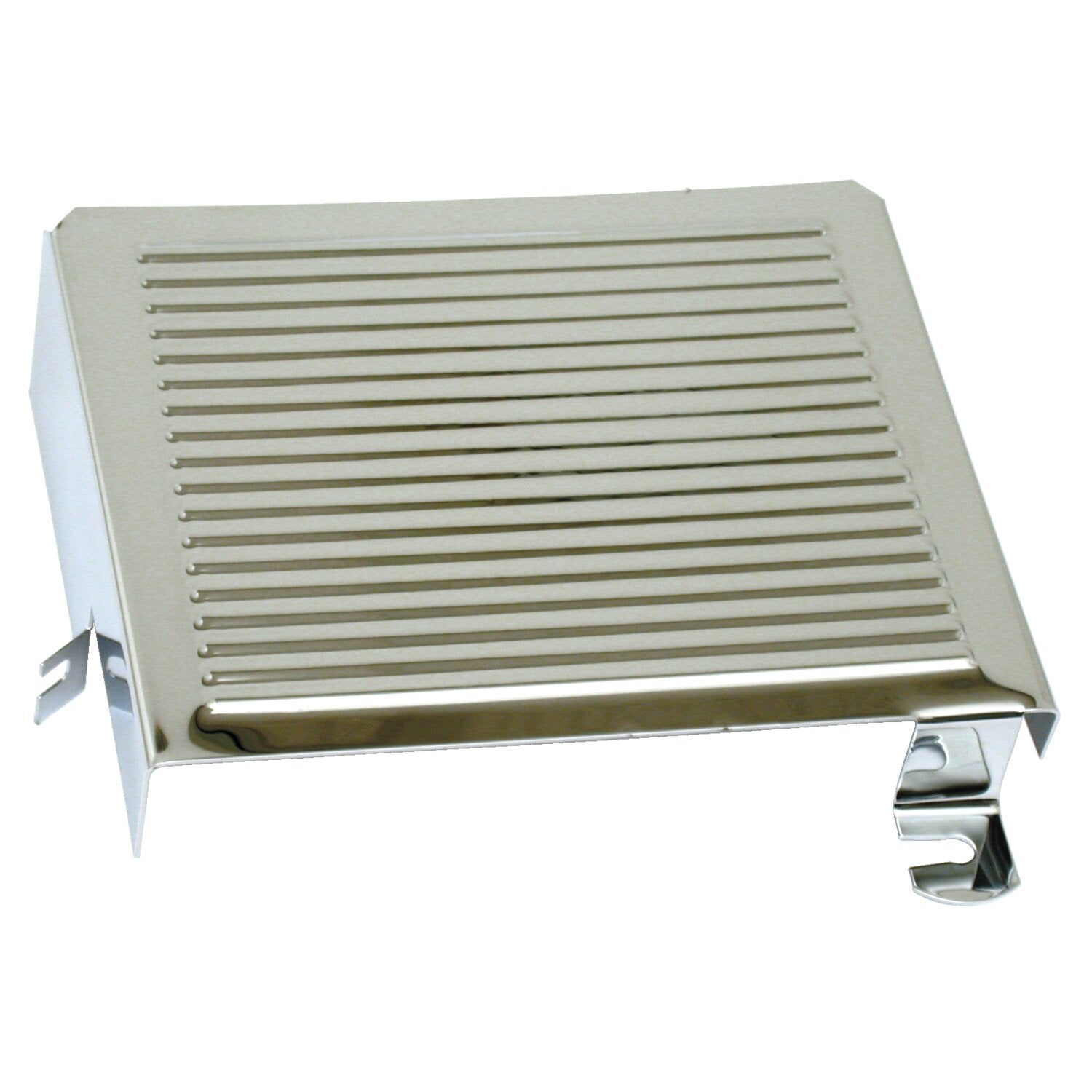 MCS Battery side cover ribbed - Chrome