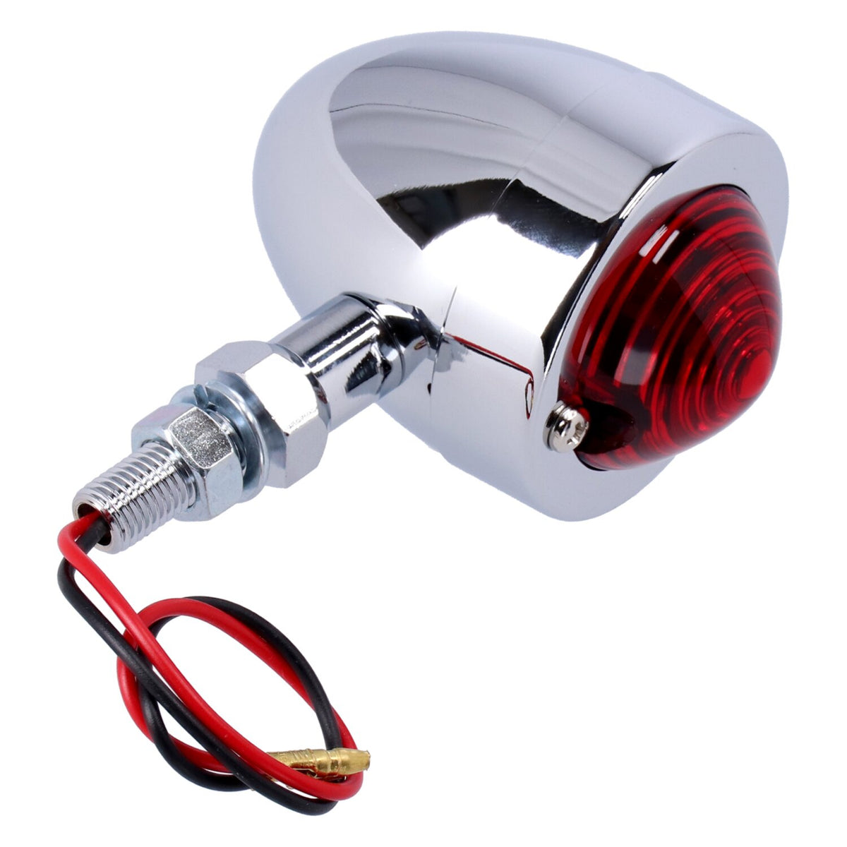 MCS Bullet marker light - Chrome - Red lens - DF - ext - stud mount