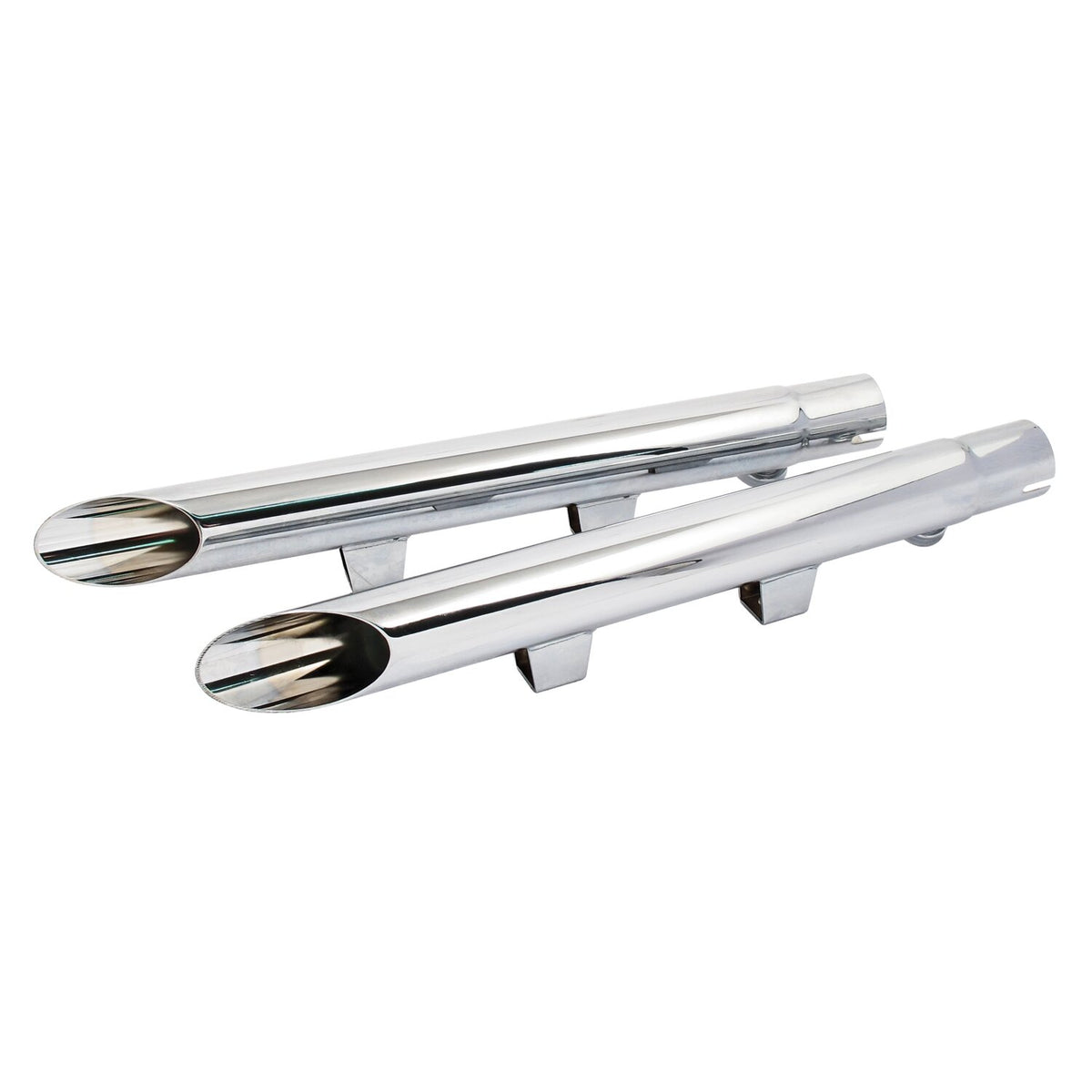 MCS 2" Drag Pipe slip-on extension set chrome