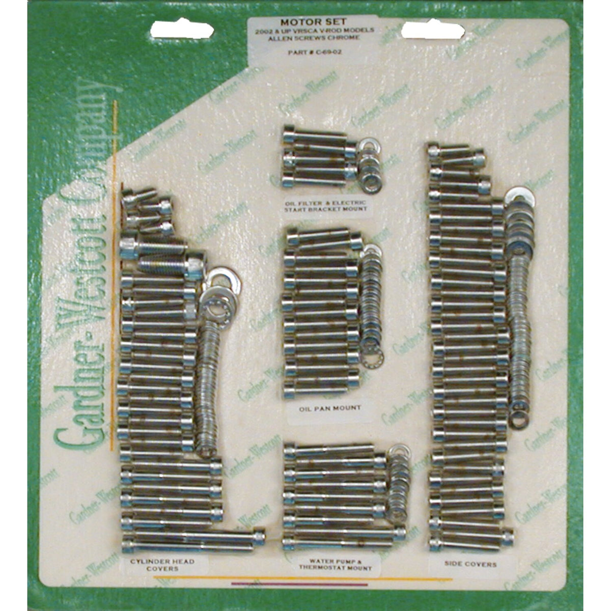 Gardner-Westcott Motor screw set chrome allen