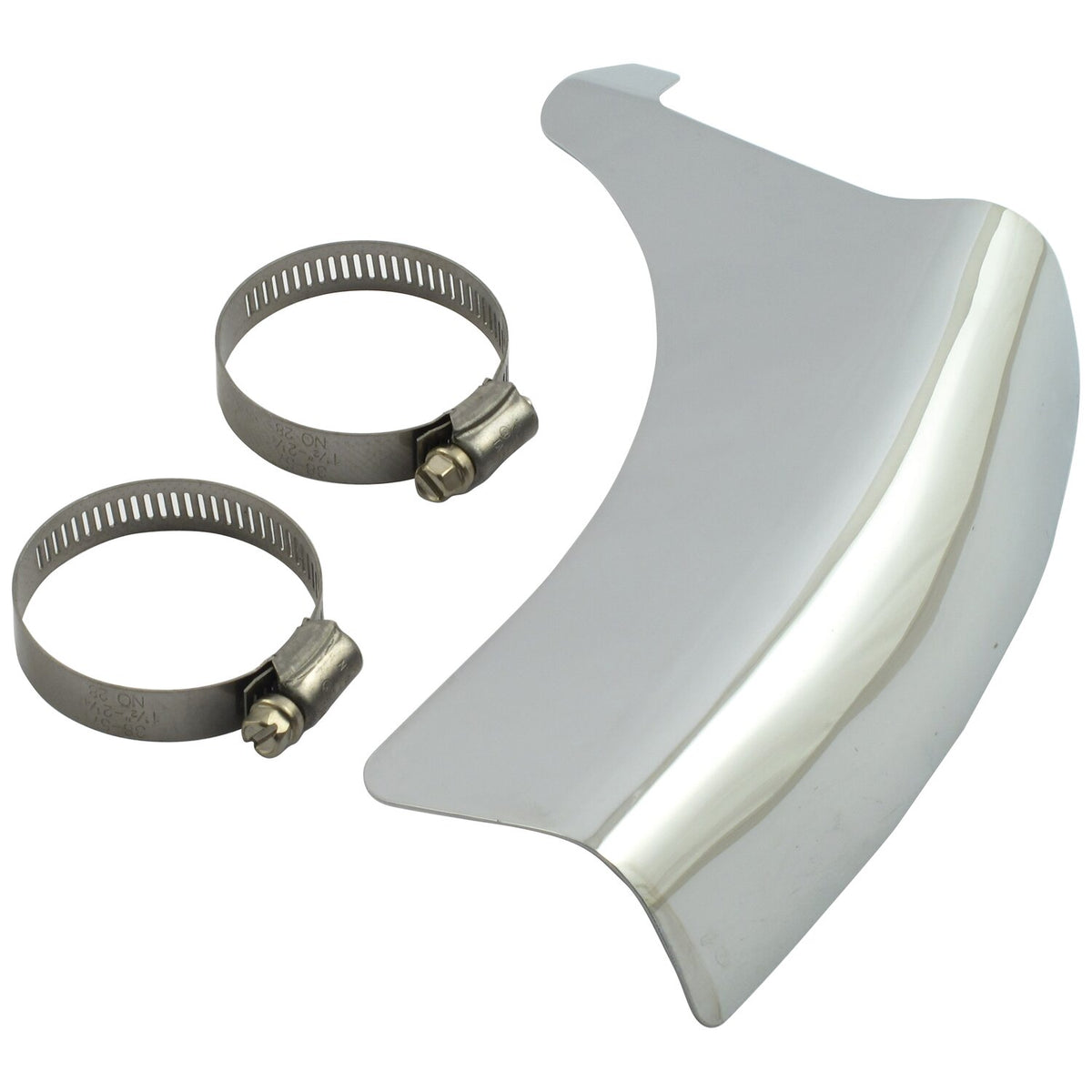 MCS FL Shovel vertical crossover heat shield chrome