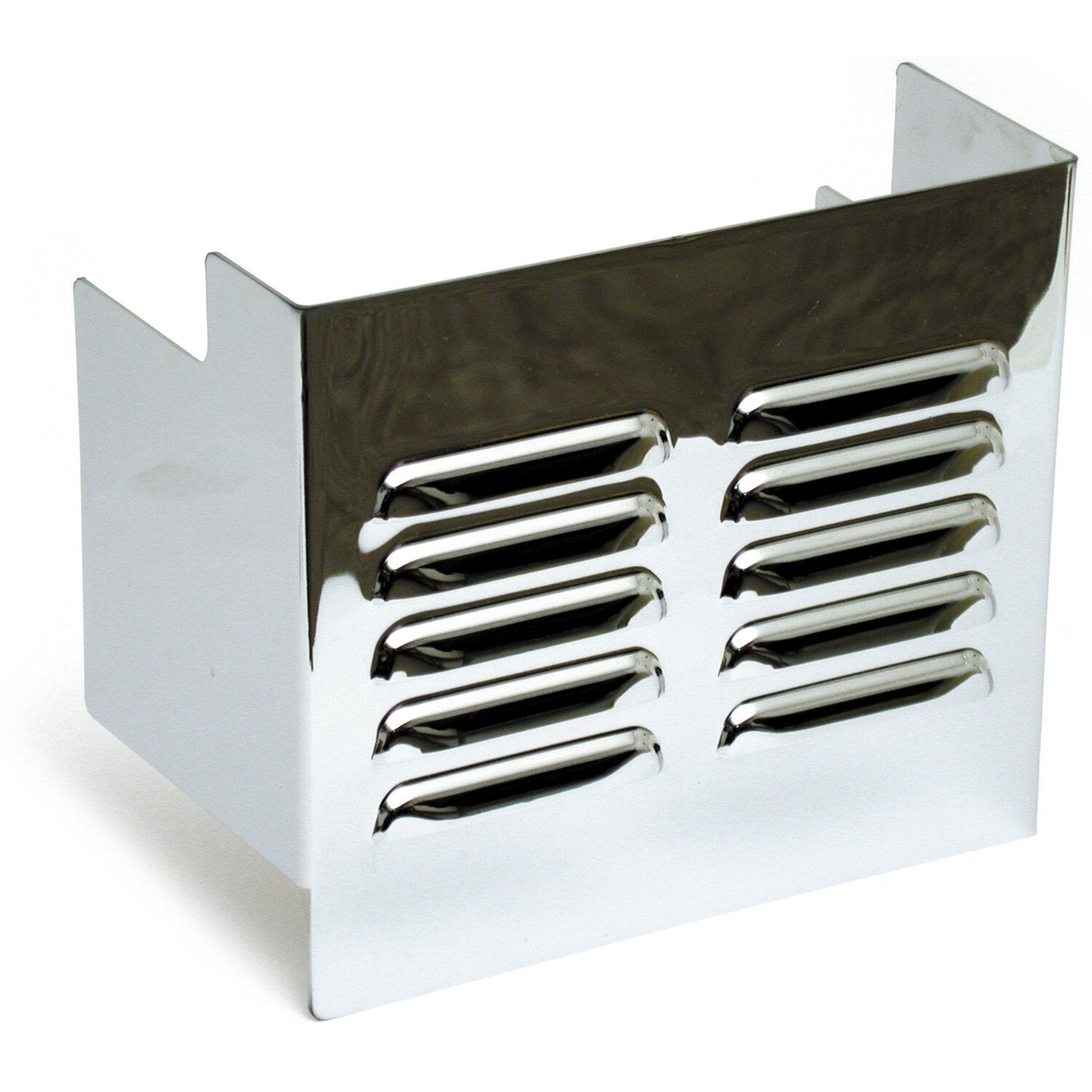 MCS Battery side cover louvered - Chrome