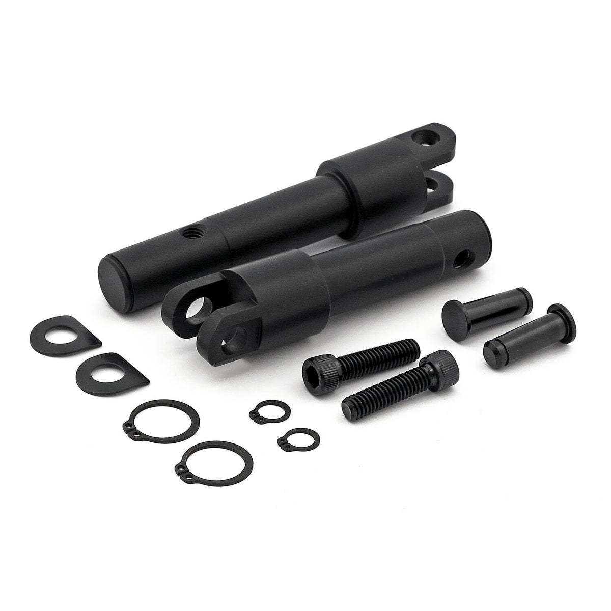 MCS Foot peg conversion bracket kit - std length - Black