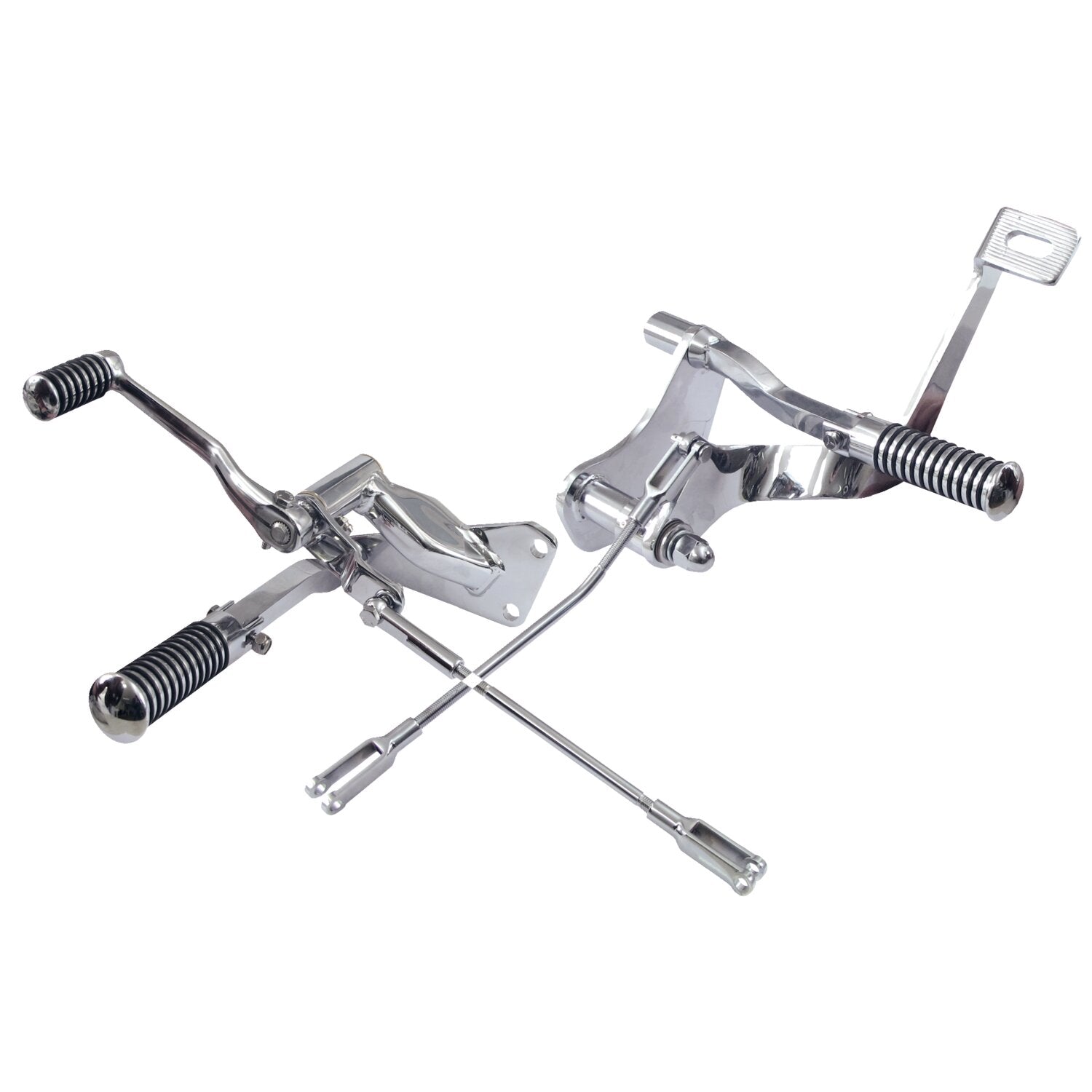 MCS Evo XL forward control kit - O-ring pegs - Chrome