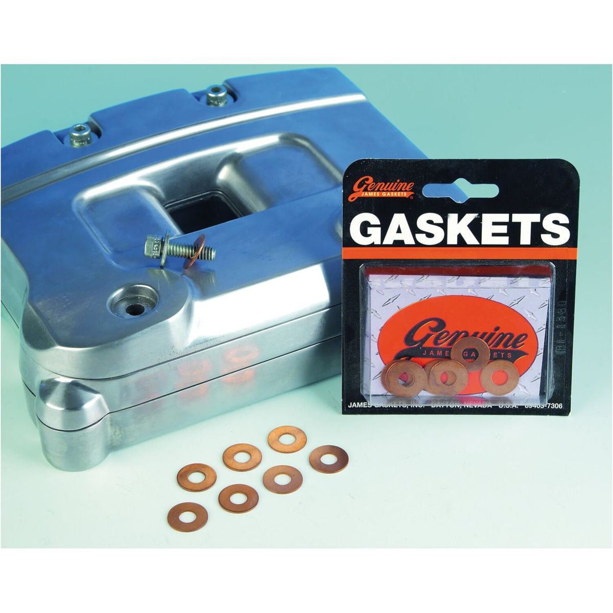 James Gaskets James rocker box cover seal washer kit - Copper