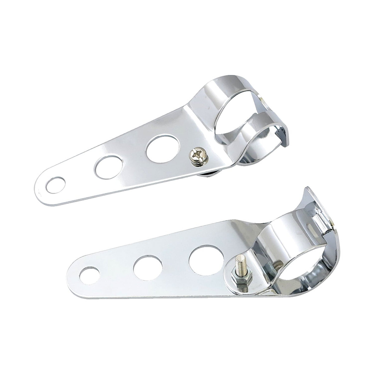 MCS Frisco side mount headlamp bracket set - Chrome