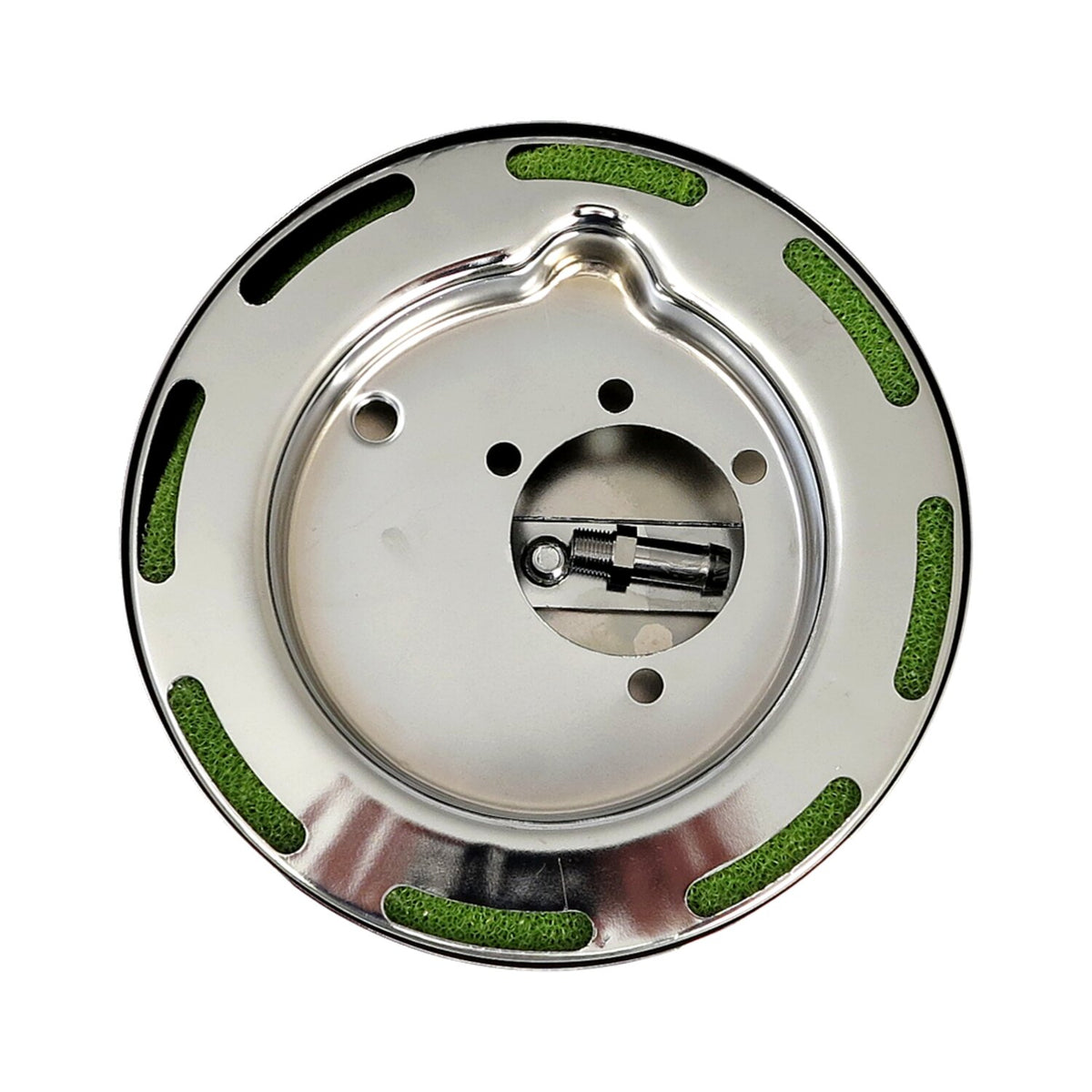MCS 7" round air cleaner assembly - Chrome