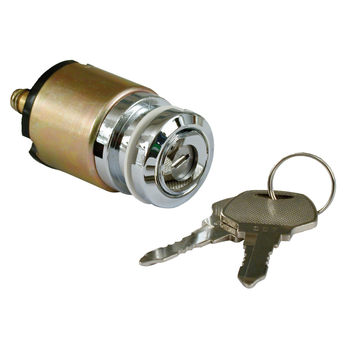 MCS FX style ignition switch 'thin' flat key - Chrome