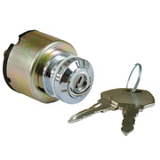 MCS FX style ignition switch 'thick' flat key - Chrome