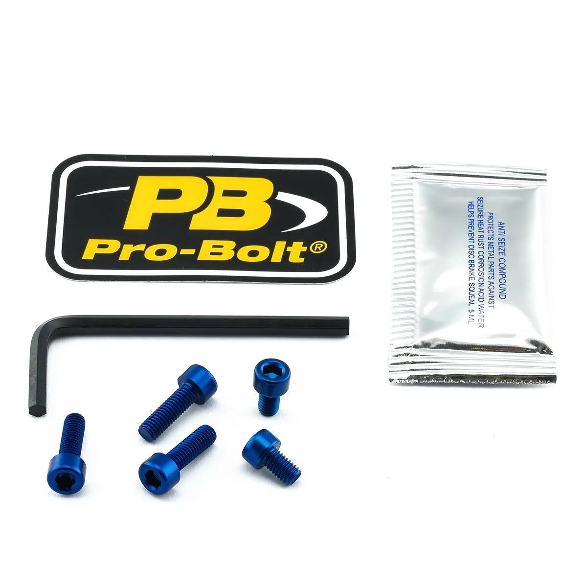 Pro Bolt Aluminium Fuel Cap Kit Blue