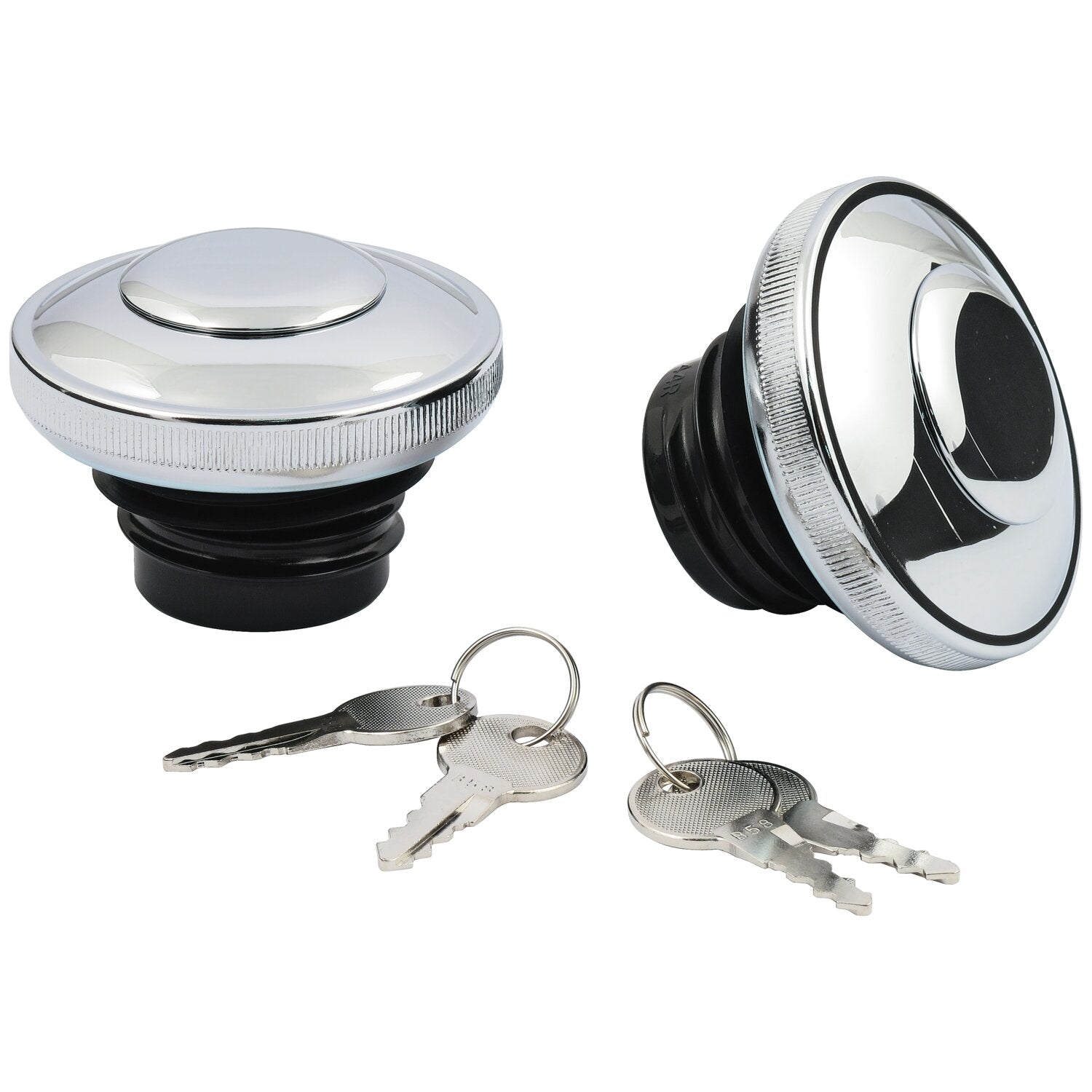 MCS Gas cap set with lock chrome