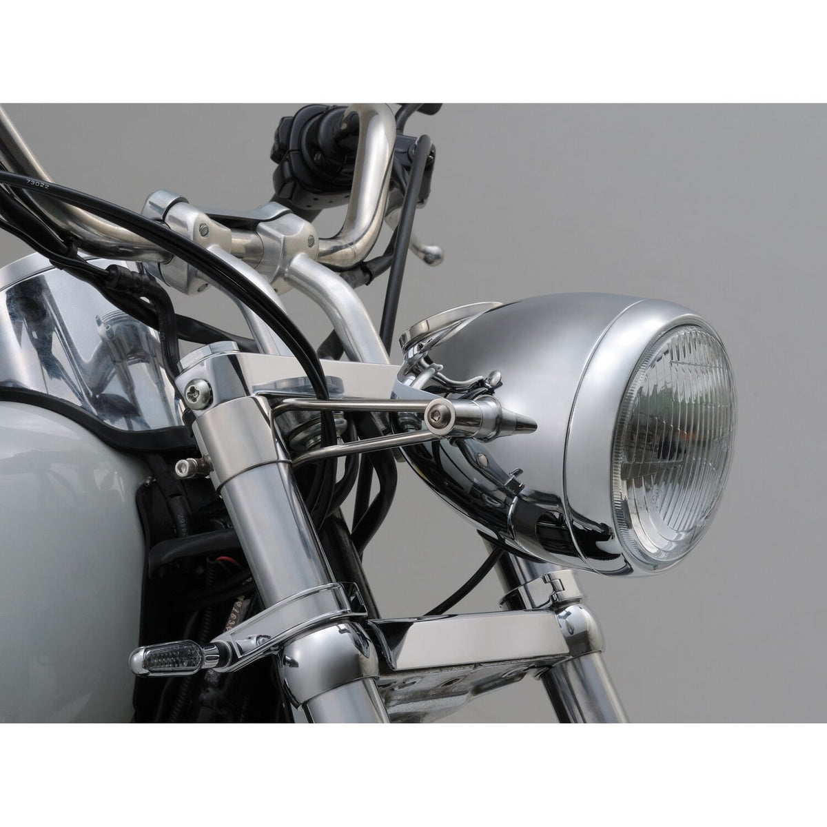 MCS Bracket for 'vintage' headlamp - 41mm fork tubes - Polished ss