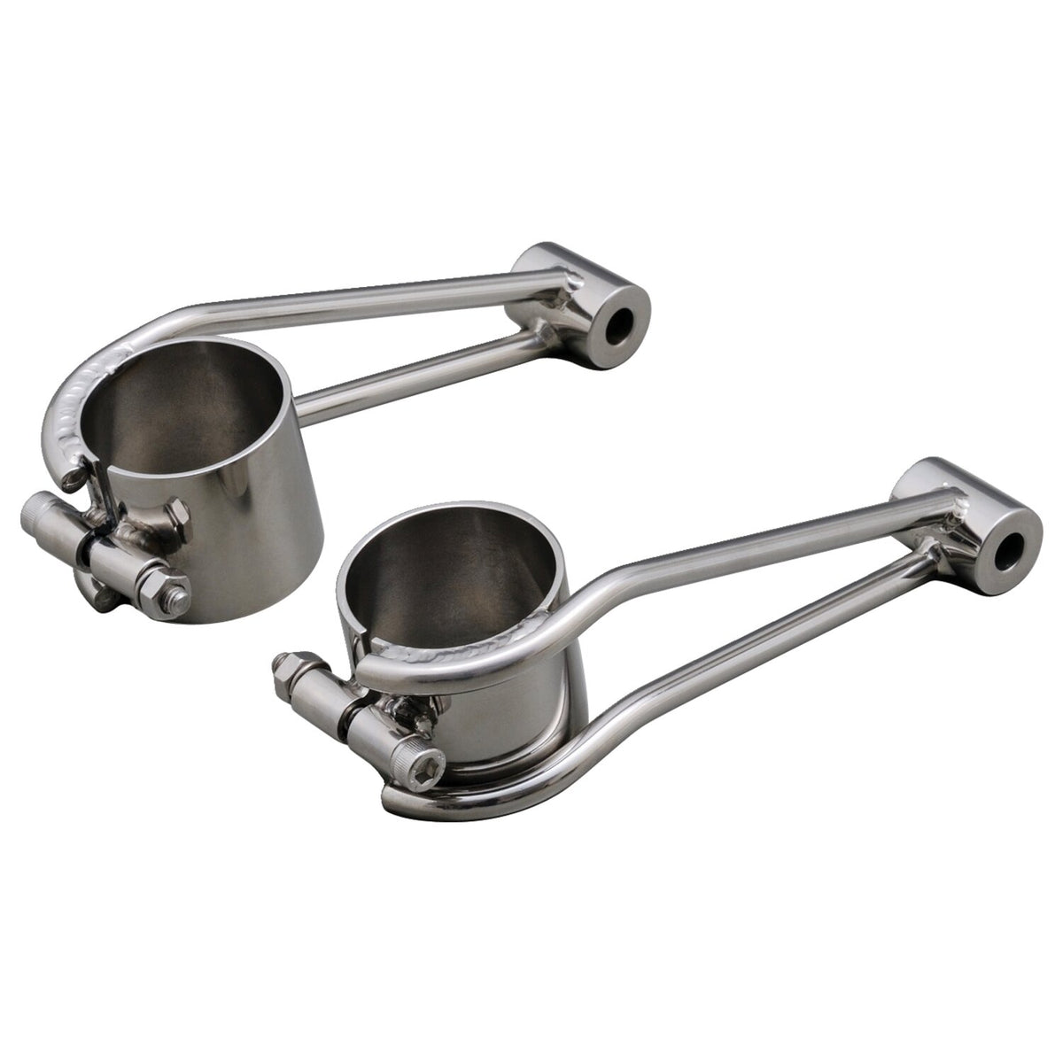 MCS Bracket for 'vintage' headlamp - 41mm fork tubes - Polished ss