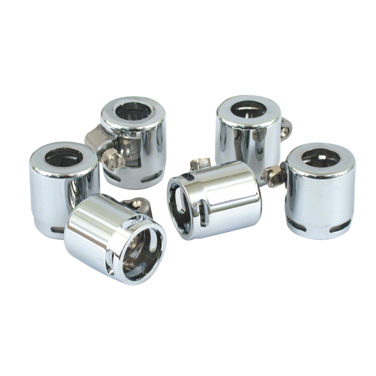 MCS Smooth hose clamps 1/4" - Chrome Slotted